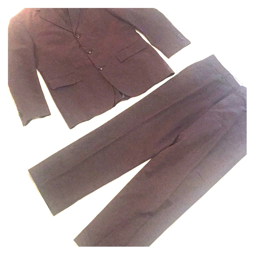 Banana Republic Chocolate Linen Suit 42s-33”x30”